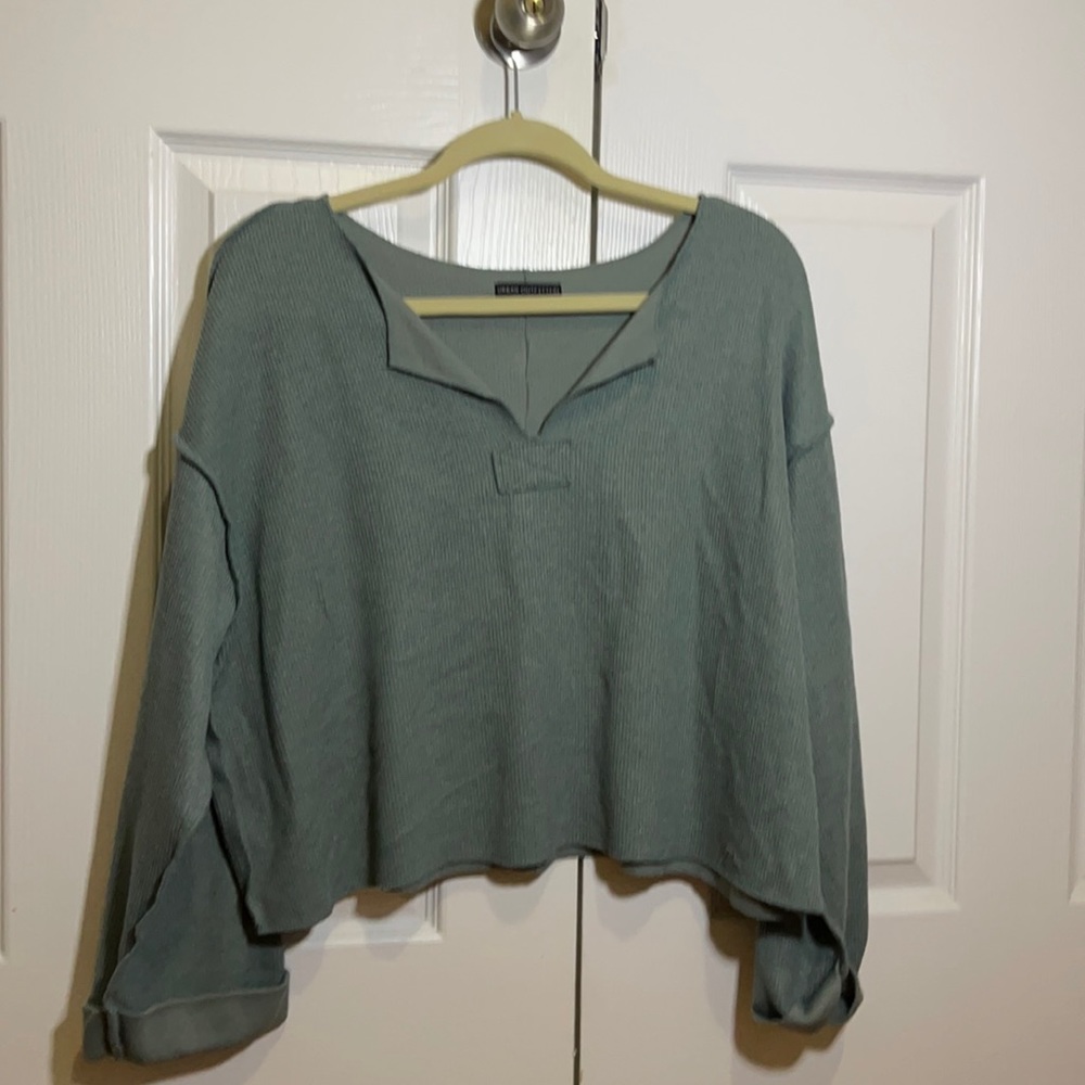 Teal V neck sweater
